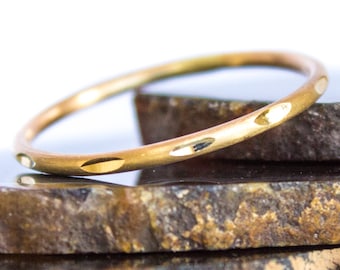 Solid 10k Diamond Cut Gold Stacking Ring Sz 9 thru 12