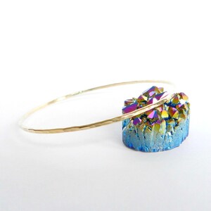 Hammered Gold Bangle Bracelet