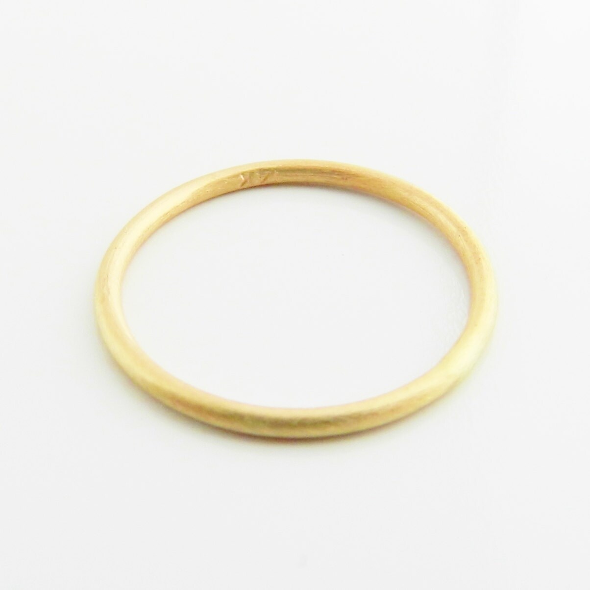 Thin Gold Ring Solid 14k Brushed Gold Ring Sz 3 Thru 8 - Etsy