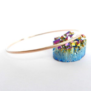 Rose Gold Bangle Ridge Bracelet