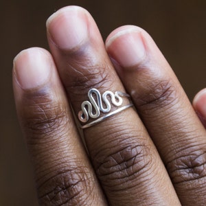 Silver Midi Ring Above Knuckle Sterling Silver Ring