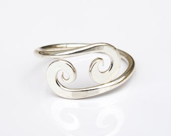 Dainty Knuckle Ring - Silver Midi Ring Worn Above Knuckle Sterling Midi Ring Silver Knuckle Ring