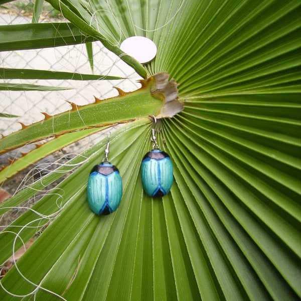 Beetle Earrings (Oval)