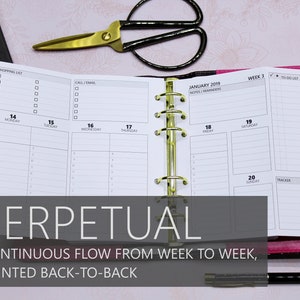 Printed Personal-Size: FOLD-OUT version of PERPETUAL Weekly *Directive* Hourly/Timeline Planner Inserts (Half-Year or Full Year options)