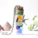 Rainbow Seaglass Necklace Starfish UV Sea Glass Jewelry Pride Gift Seaham Tiny Test Tube Beach Yoga Chakra Healing Surfer Summer 