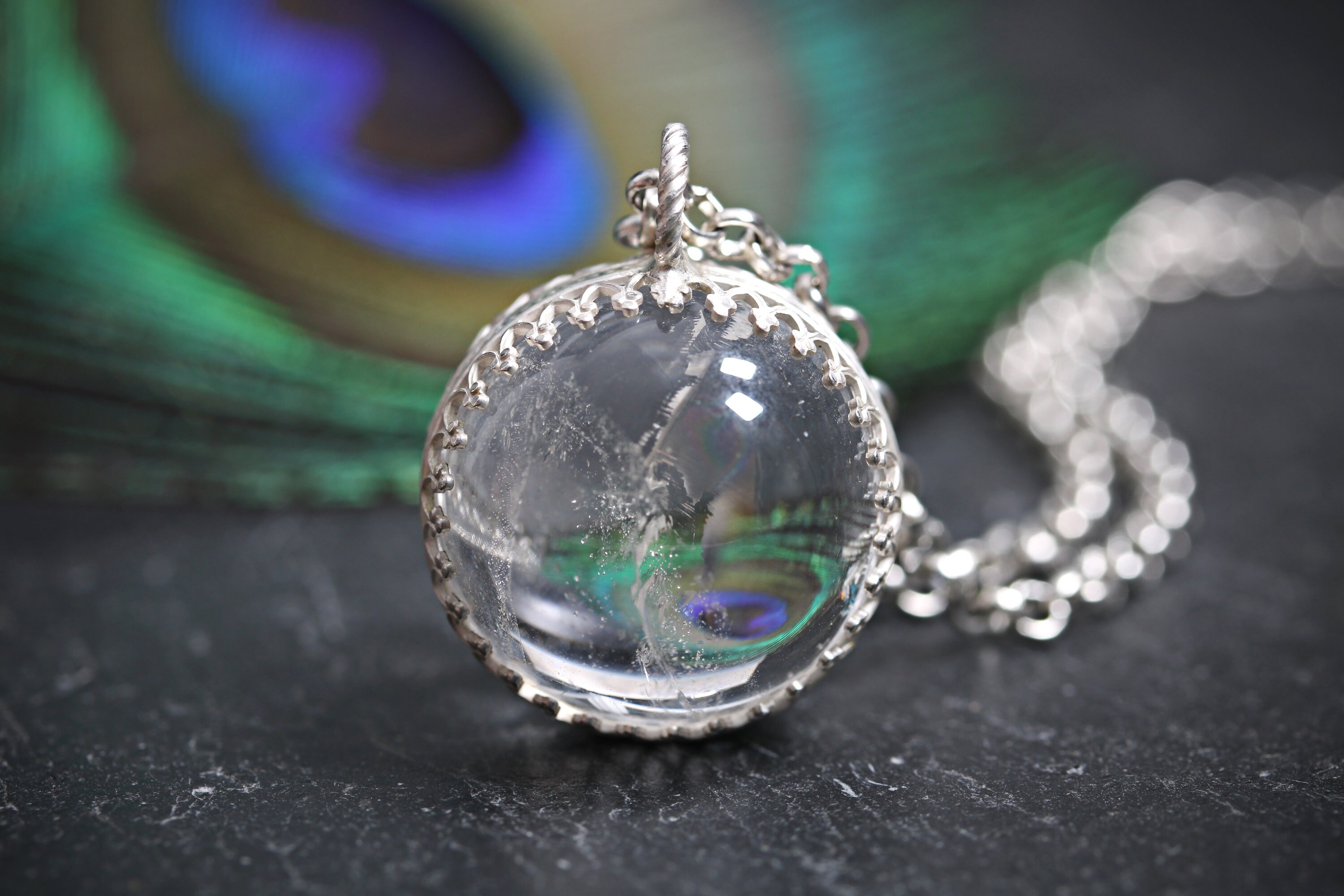 Ice crystal necklace sale