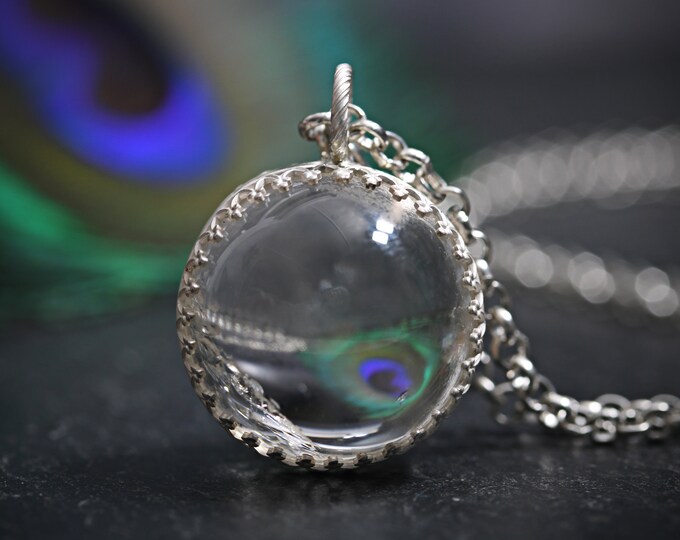 Crystal Ball Ring Adjustable Ring Etsy