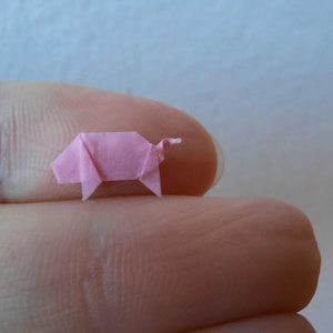 Portachiavi origami "Maiale fortunato"