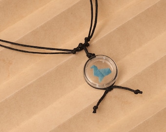 Origami necklace "seal"