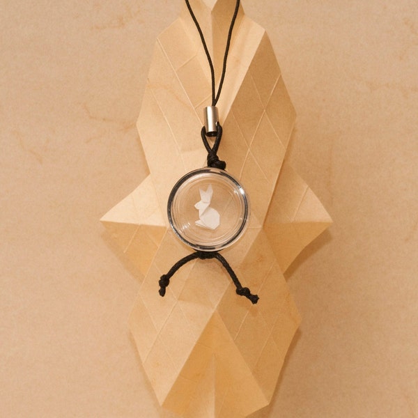 Origami-Handyanhänger "Hase"