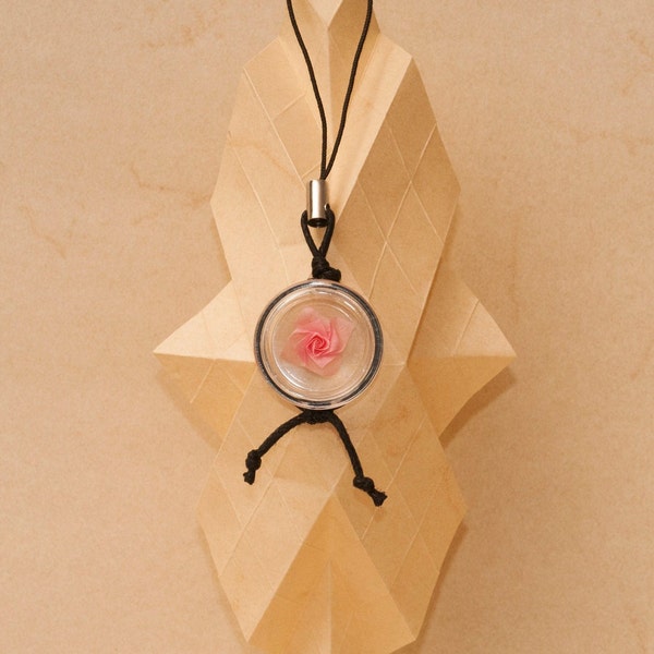 Origami-Handyanhänger "Rose"