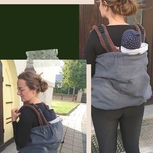 Tragecover für den Sommer Tragejacke Babytrage Cover Tragetuch Cover Kälteschutz in der Trage Geschenk neue Mama Geschenk zur Geburt Bild 8