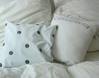 Pillow Cover with Polka Dots, Pillow Case, Bedding