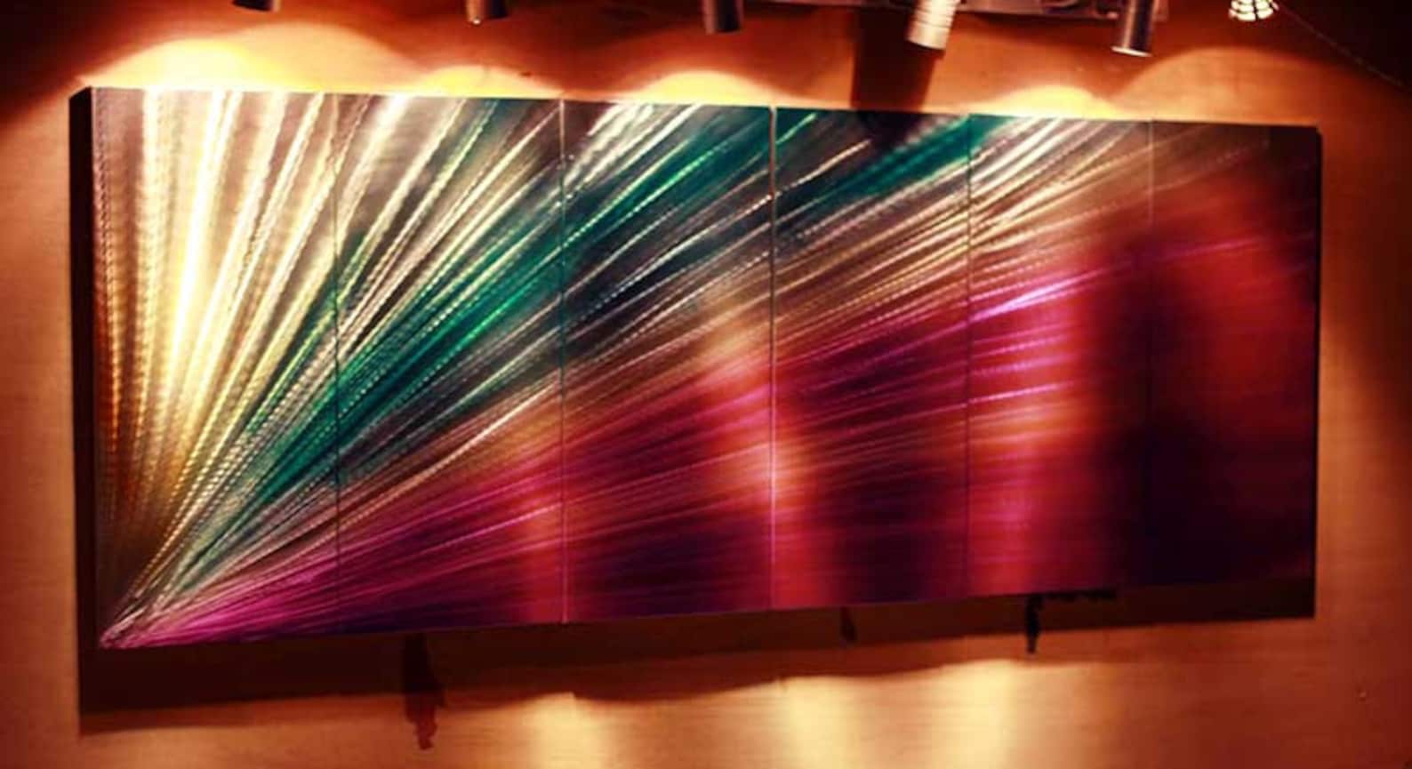 Original Abstract Metal Wall Art Modern 3D Painting Sculpture - Etsy
