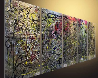 wall art   Metal Scupture wall Art  Indoor Outdoor Decor Modern Abstract Painting Wall Metal Wall Art Modern 3D Sculpture painting wall