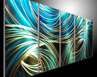 METAL painting art modern home office art . Metal Wall Art Home Decor-Amazon-Abstract Contemporary Modern Decor