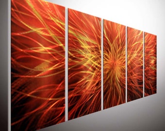 Ręcznie robiona aluminiowa rzeźba ścienna, obraz 3D na metalu