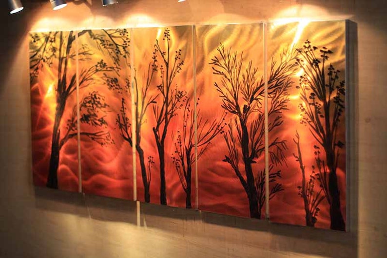 Wall Hangings Original Abstract Wall Art Metal Painting Wall Etsy