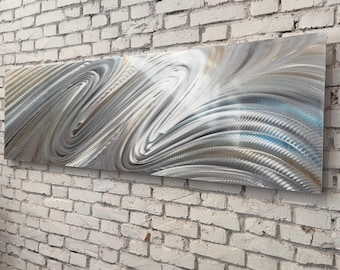 Abstract Metal Wall Sculpture: Handmade Contemporary Art, 50cm x 180cm