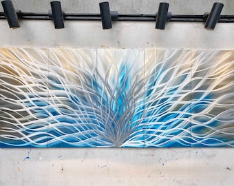 Abstract Metal Wall Sculpture, Modern Aluminum Art, "The Swirl"