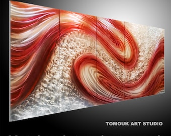 Abstract Metal Wall Sculpture: Large Indoor/Outdoor Art Decor