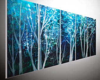Large Abstract Metal Wall Art, Handmade Oil Painting, Colorful Aluminum Sculpture