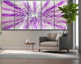 Large Abstract Metal Wall Art, Modern Indoor Outdoor Wall Decor, Handmade Aluminum Wall Sculpture for Living Room or Patio
