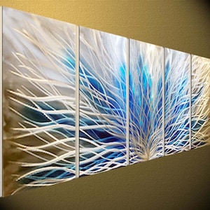 Escultura abstracta de metal para pared, decoración colgante moderna