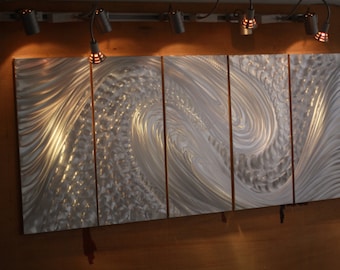 Abstract Metal Wall Art Sculpture: Modern 3D Painting, Indoor Outdoor Decor
