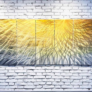 大型メタルウォールアートパネル モダンシルバーメタルウォールアート作品 絵画 アルミニウム彫刻 現代ホームデコレーション 屋内屋外アート