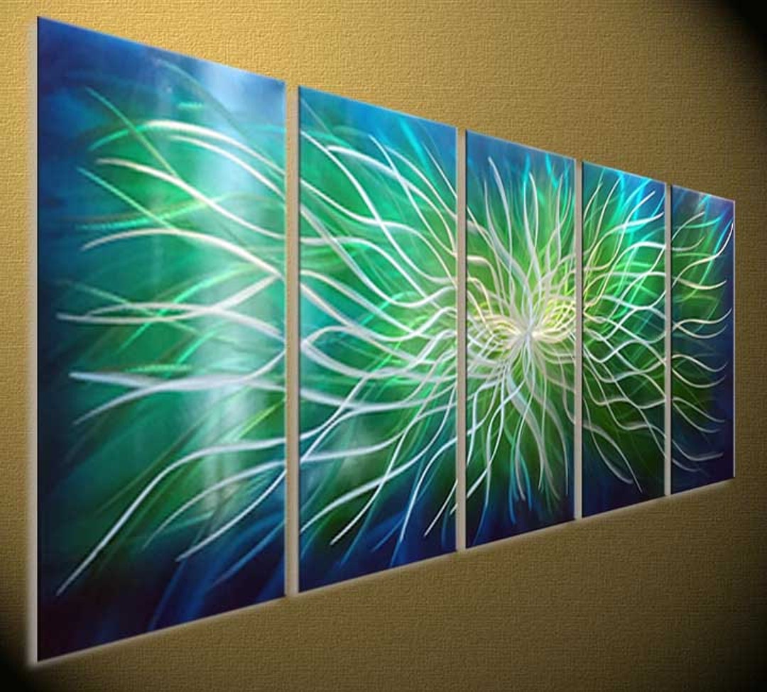 Metal Wall Art Abstract Painting. Metal Sculpture Wall Art Contemporary Decor. Modern Art Wall
