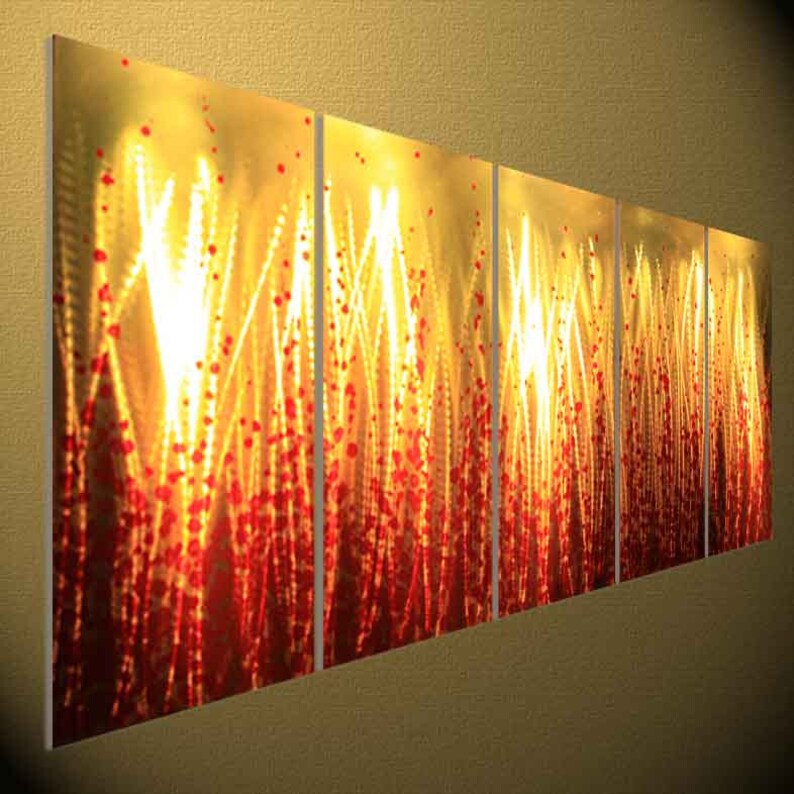 Original abstract Metal Wall Art Modern 3D Painting Sculpture | Etsy