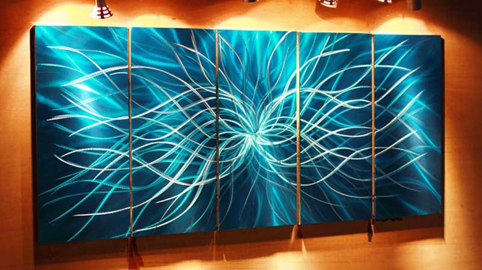 Original Abstract Metal Wall Art Modern 3D Painting Sculpture Etsy