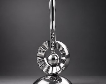 Abstract Outdoor Sculpture, Mirror Polished Stainless Steel for Gardens and Entryways