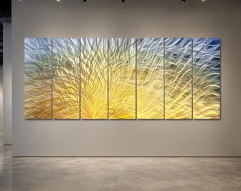 Luxury Metal Wall Sculpture, Architectural Aluminum Artwork, Contemporary Statement Art for Modern Interior, Hotel Lobby, Office Decor