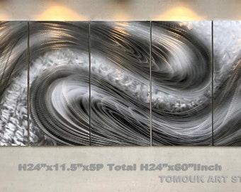 Abstract Metal Wall Sculpture, Modern Home Decor