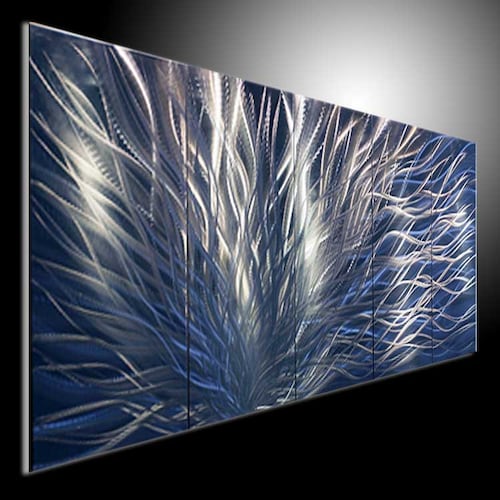 A13 Large Original Metal Wall Art Modern Abstract Painting Etsy