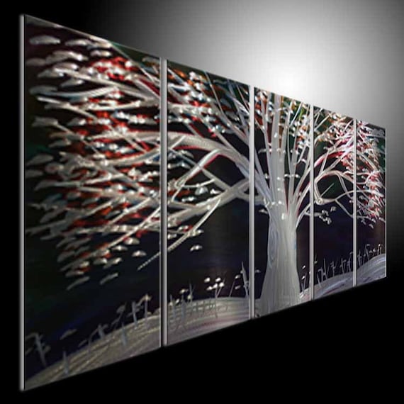 Metal Wall Art Large Original Metal Wall Art Modern Abstract Etsy