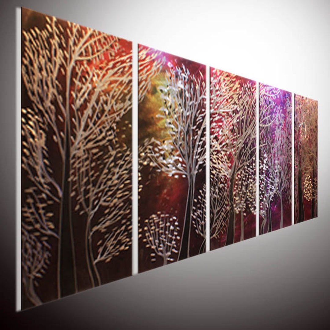 Metal Wall Art Aluminum Abstract Modern Contemporary Painting Sculpture ...