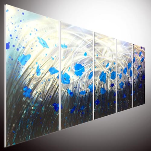 Painting Metal Wall Art Abstract Sculpture Modern Original Etsy