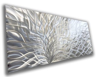 Large Modern Abstract Aluminum Sculpture Metal Wall Art  by Tomouk Art