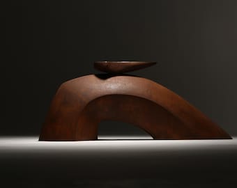 Original Weathering Steel Sculpture The Paused Moment | Limited Edition of 10, Custom Size Available, Indoor & Outdoor Metal Art Tomoukart