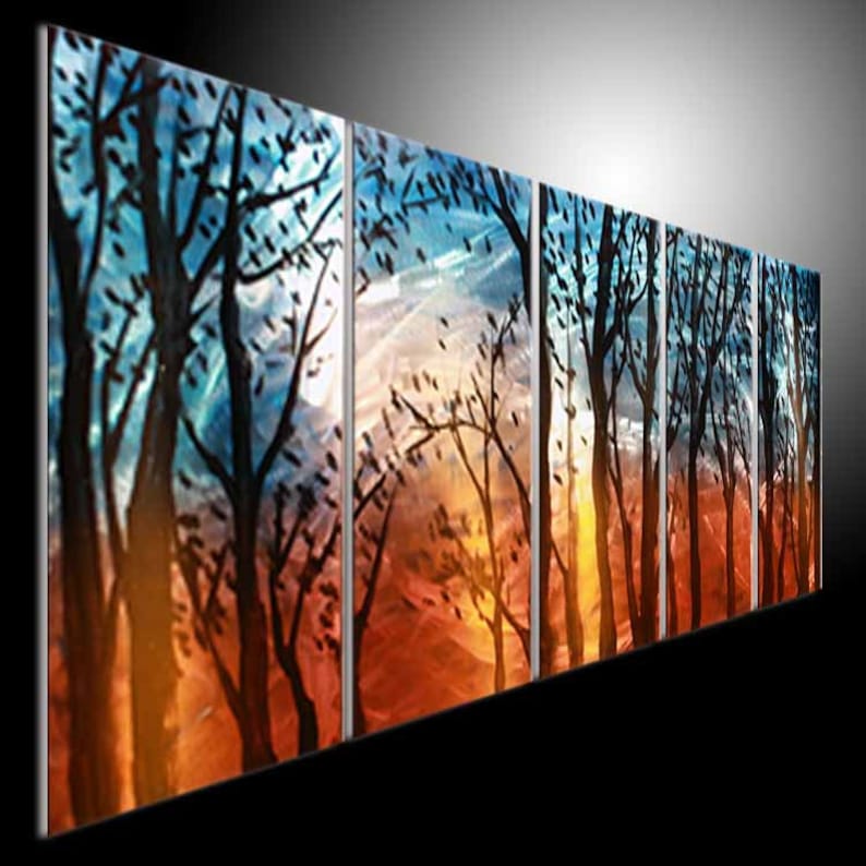 Original Abstract Metal Wall Art Indoor Outdoor Decor Metal Etsy