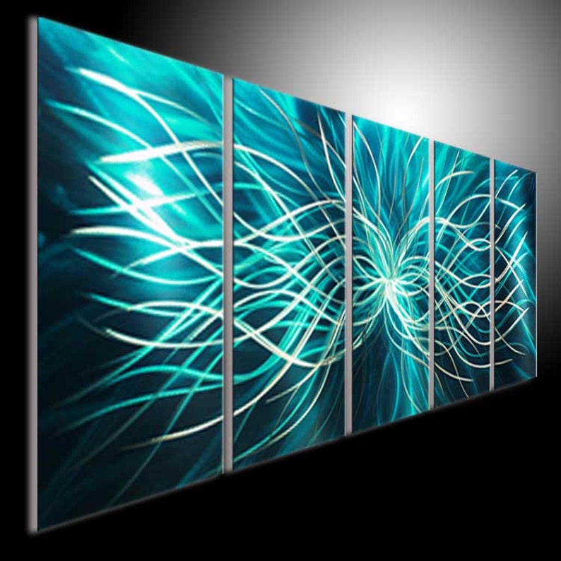 Original Abstract Metal Wall Art Modern 3D Painting Sculpture Etsy
