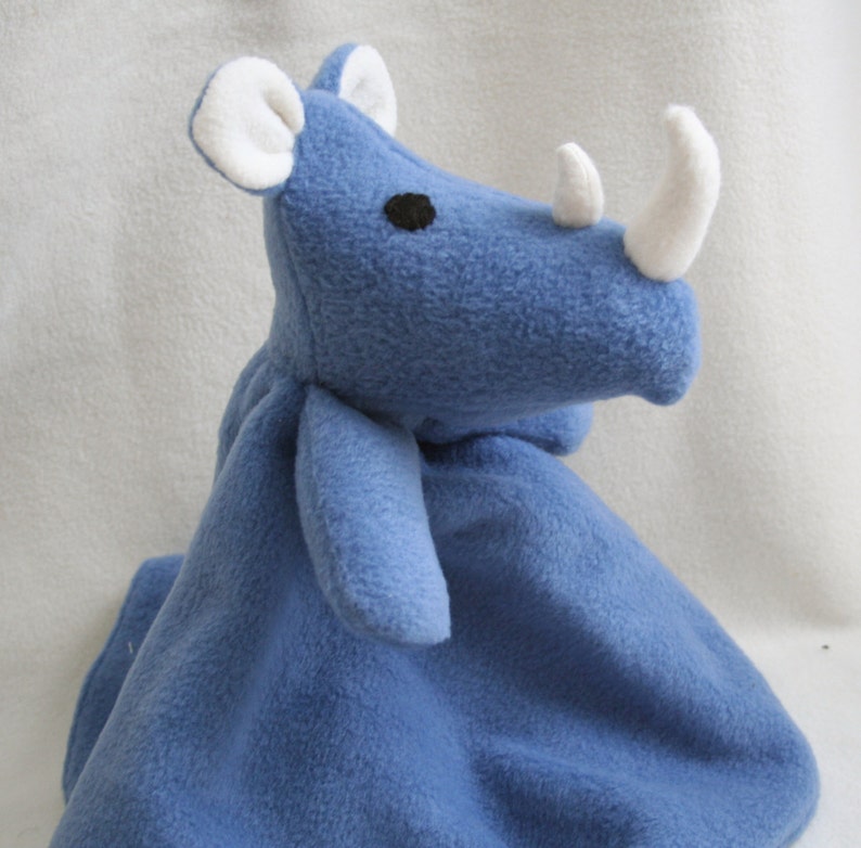 Rhino Lovey Blanket PDF Sewing Pattern Soft Toy for Baby Etsy