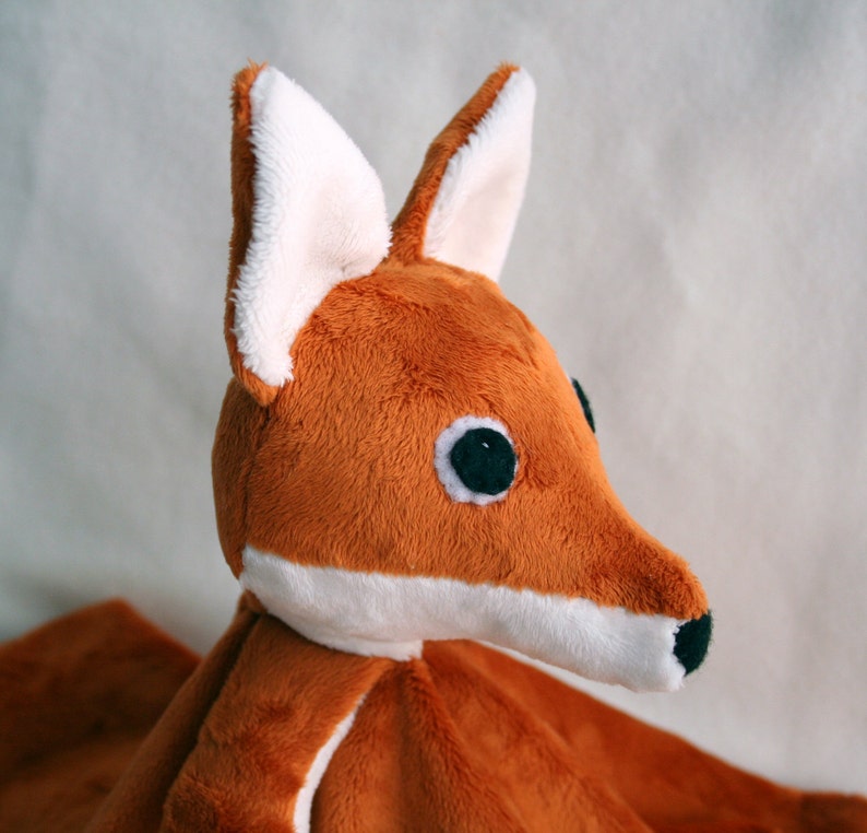Fox lovey blanket pdf sewing pattern soft toy for baby  etsy