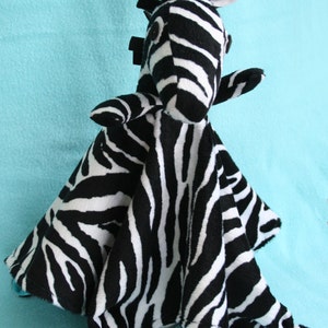Cobertor adorável de zebra/unicórnio/cavalo padrão de costura em PDF - brinquedo macio para bebê