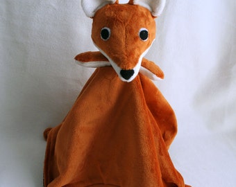 Fox Lovey Blanket PDF Sewing Pattern - Soft Toy for Baby