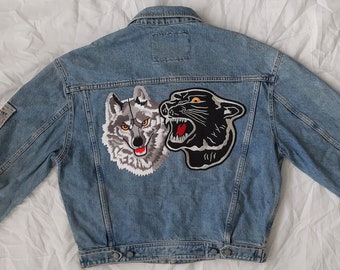 Patched Denim Jacket / Upcycled Jean 