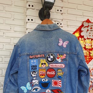 Patch Me Up! – Reworked Vintage Jean Jacket With Bold Iconic